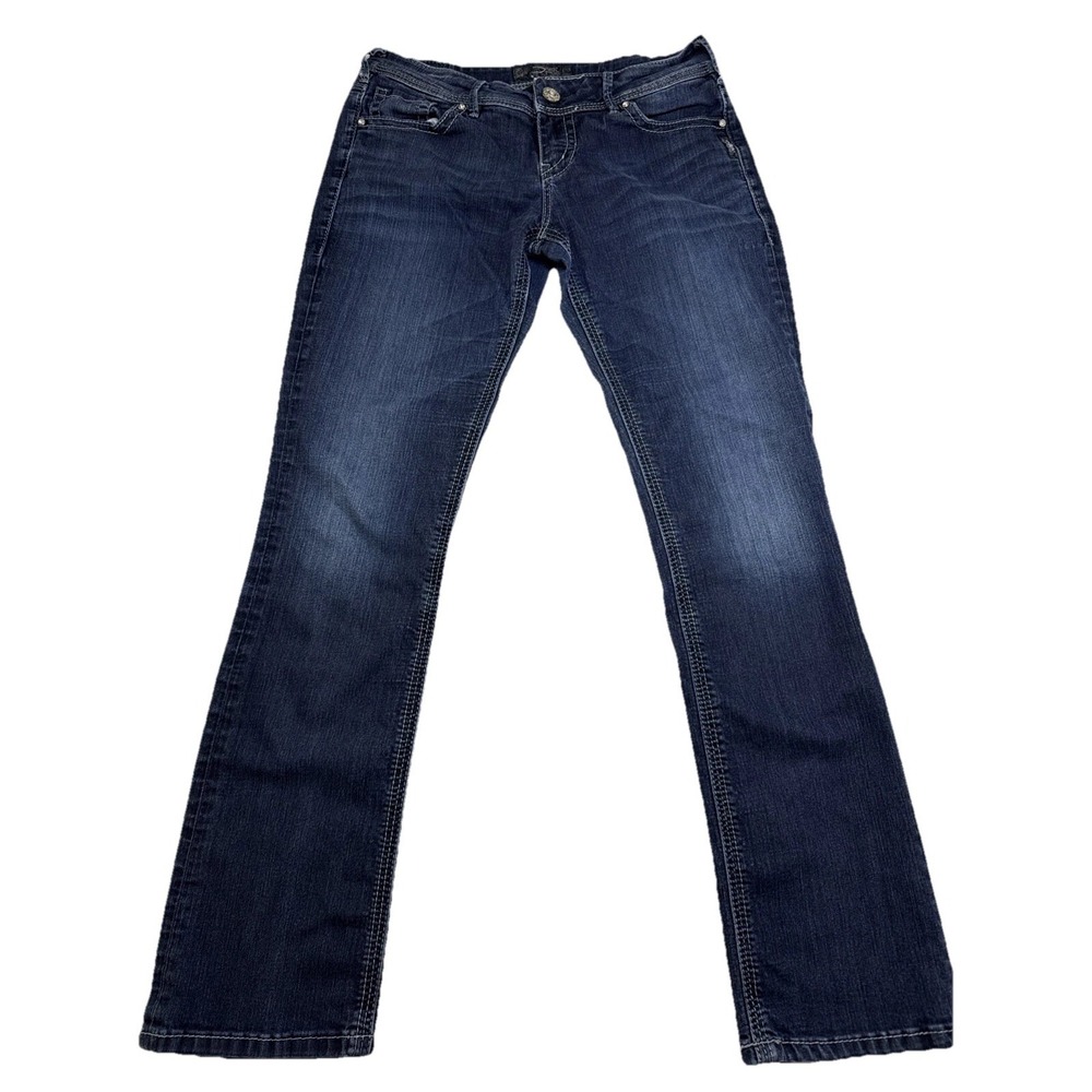Silver Jeans Co. Womens Suki Straight,  Tag 32*29, Measures 30*30, Embroidered